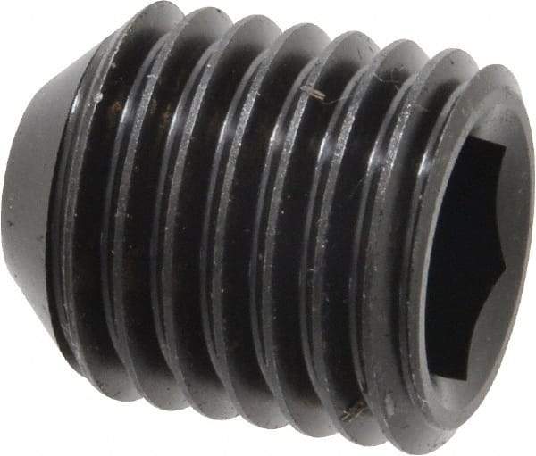 Holo-Krome - 7/8-9 UNC, 1" OAL, Cup Point Set Screw - Grade 8 Alloy Steel, 1/2" Key - USA Tool & Supply