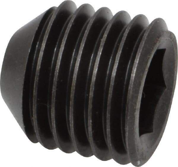 Holo-Krome - 1-8 UNC, 1" OAL, Cup Point Set Screw - Grade 8 Alloy Steel, 9/16" Key - USA Tool & Supply
