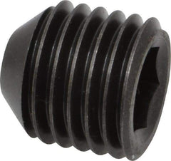 Holo-Krome - 1-8 UNC, 1" OAL, Cup Point Set Screw - Grade 8 Alloy Steel, 9/16" Key - USA Tool & Supply