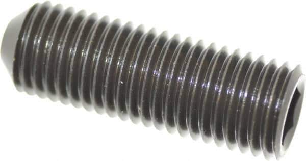 Holo-Krome - 1-8 UNC, 3" OAL, Cup Point Set Screw - Grade 8 Alloy Steel, 9/16" Key - USA Tool & Supply