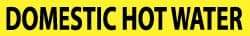 NMC - Pipe Marker with Domestic Hot Water Legend and No Graphic - 2-1/2 to 6" Pipe Outside Diam, Black on Yellow - USA Tool & Supply