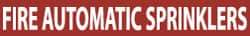 NMC - Pipe Marker with Fire Automatic Sprinklers Legend and No Graphic - 3/4 to 1-1/4" Pipe Outside Diam, White on Red - USA Tool & Supply
