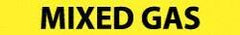 NMC - Pipe Marker with Mixed Gas Legend and No Graphic - 3/4 to 1-1/4" Pipe Outside Diam, Black on Yellow - USA Tool & Supply
