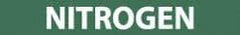 NMC - Pipe Marker with Nitrogen Legend and No Graphic - 3/4 to 1-1/4" Pipe Outside Diam, White on Green - USA Tool & Supply