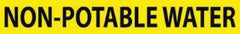 NMC - Pipe Marker with Non-Potable Water Legend and No Graphic - 2-1/2 to 6" Pipe Outside Diam, Black on Yellow - USA Tool & Supply