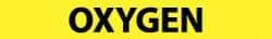 NMC - Pipe Marker with Oxygen Legend and No Graphic - 3/4 to 1-1/4" Pipe Outside Diam, Black on Yellow - USA Tool & Supply