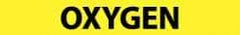 NMC - Pipe Marker with Oxygen Legend and No Graphic - 3/4 to 1-1/4" Pipe Outside Diam, Black on Yellow - USA Tool & Supply