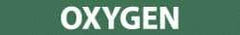NMC - Pipe Marker with Oxygen Legend and No Graphic - 1-1/2 to 2" Pipe Outside Diam, White on Green - USA Tool & Supply