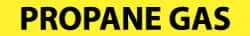 NMC - Pipe Marker with Propane Gas Legend and No Graphic - 3/4 to 1-1/4" Pipe Outside Diam, Black on Yellow - USA Tool & Supply
