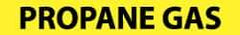 NMC - Pipe Marker with Propane Gas Legend and No Graphic - 1-1/2 to 2" Pipe Outside Diam, Black on Yellow - USA Tool & Supply