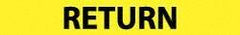 NMC - Pipe Marker with Return Legend and No Graphic - 1-1/2 to 2" Pipe Outside Diam, Black on Yellow - USA Tool & Supply