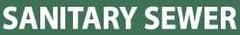 NMC - Pipe Marker with Sanitary Sewer Legend and No Graphic - 1-1/2 to 2" Pipe Outside Diam, White on Green - USA Tool & Supply