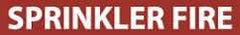 NMC - Pipe Marker with Sprinkler Fire Legend and No Graphic - 2-1/2 to 6" Pipe Outside Diam, White on Red - USA Tool & Supply