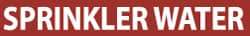 NMC - Pipe Marker with Sprinkler Water Legend and No Graphic - 3/4 to 1-1/4" Pipe Outside Diam, White on Red - USA Tool & Supply