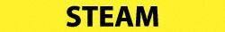 NMC - Pipe Marker with Steam Legend and No Graphic - 2-1/2 to 6" Pipe Outside Diam, Black on Yellow - USA Tool & Supply
