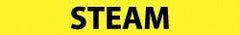 NMC - Pipe Marker with Steam Legend and No Graphic - 2-1/2 to 6" Pipe Outside Diam, Black on Yellow - USA Tool & Supply