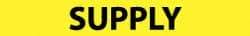 NMC - Pipe Marker with Supply Legend and No Graphic - 1-1/2 to 2" Pipe Outside Diam, Black on Yellow - USA Tool & Supply