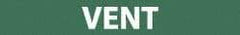 NMC - Pipe Marker with Vent Legend and No Graphic - 2-1/2 to 6" Pipe Outside Diam, White on Green - USA Tool & Supply