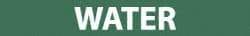 NMC - Pipe Marker with Water Legend and No Graphic - 1-1/2 to 2" Pipe Outside Diam, White on Green - USA Tool & Supply