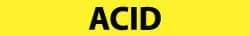 NMC - Pipe Marker with Acid Legend and No Graphic - 1-1/2 to 2" Pipe Outside Diam, Black on Yellow - USA Tool & Supply