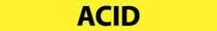 NMC - Pipe Marker with Acid Legend and No Graphic - 1-1/2 to 2" Pipe Outside Diam, Black on Yellow - USA Tool & Supply