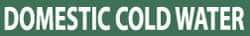 NMC - Pipe Marker with Domestic Cold Water Legend and No Graphic - 1-1/2 to 2" Pipe Outside Diam, White on Green - USA Tool & Supply
