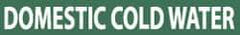 NMC - Pipe Marker with Domestic Cold Water Legend and No Graphic - 1-1/2 to 2" Pipe Outside Diam, White on Green - USA Tool & Supply