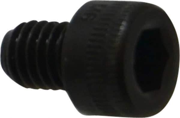 Holo-Krome - M6x1.00 Metric Coarse Hex Socket Drive, Socket Cap Screw - Grade 12.9 Alloy Steel, Black Oxide Finish, Fully Threaded, 8mm Length Under Head - USA Tool & Supply