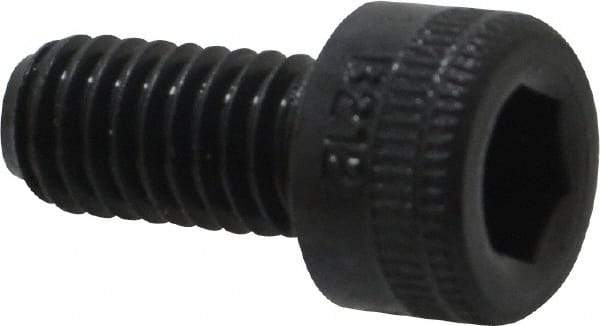 Holo-Krome - M6x1.00 Metric Coarse Hex Socket Drive, Socket Cap Screw - Grade 12.9 Alloy Steel, Black Oxide Finish, Fully Threaded, 12mm Length Under Head - USA Tool & Supply