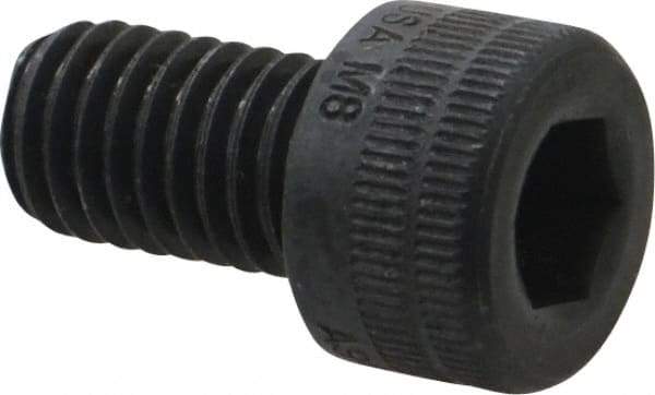 Holo-Krome - M8x1.25 Metric Coarse Hex Socket Drive, Socket Cap Screw - Grade 12.9 Alloy Steel, Black Oxide Finish, Fully Threaded, 14mm Length Under Head - USA Tool & Supply