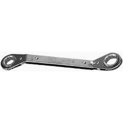 Williams - 13/16 x 15/16", 12 Point, Chrome Finish, Double End, Reversible Ratcheting Offset Box Wrench - Exact Industrial Supply