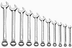 Williams - 11 Pc, 3/8 - 1", 12-Point Combination Wrench Set - Exact Industrial Supply