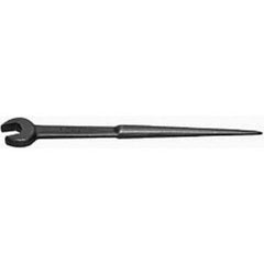 Williams - Open End Wrenches; Wrench Type: Spud Handle ; Tool Type: Standard ; Size (Inch): 1-1/4 ; Finish/Coating: Black ; Head Type: Single End ; Overall Length (Inch): 19 - Exact Industrial Supply