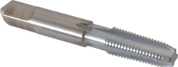 Hertel - 1/16-27 NPTF Thread, 4 Flute Standard Pipe Tap - 2-1/8" OAL, 11/16" Thread Length, 5/16" Shank Diam, Chrome Finish, High Speed Steel - Exact Industrial Supply