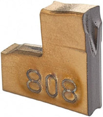 Iscar - TAG2 IC808 Grade, 0.0787" Cutting Width, Carbide Cutoff Insert - 6° Left Hand Lead Angle, 0.0079" Cnr Rad, TiAlN/AlTiN/TiN Coated - USA Tool & Supply