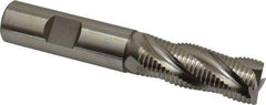 Accupro - 5/8" Diam, Fine Pitch, 1-5/8" LOC, 4 Flute Powdered Metal Corner Chamfer Roughing End Mill - Uncoated, 3-3/4" OAL, 5/8" Shank Diam, Single End, Centercutting, 30° Helix - USA Tool & Supply