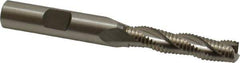 Accupro - 5/16" Diam, Fine Pitch, 1-3/8" LOC, 3 Flute Powdered Metal Corner Chamfer Roughing End Mill - Uncoated, 3-1/8" OAL, 3/8" Shank Diam, Single End, Centercutting, 30° Helix - USA Tool & Supply
