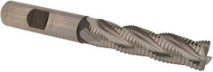 Accupro - 1/2" Diam, Fine Pitch, 2" LOC, 4 Flute Powdered Metal Corner Chamfer Roughing End Mill - Uncoated, 4" OAL, 1/2" Shank Diam, Single End, Centercutting, 30° Helix - USA Tool & Supply