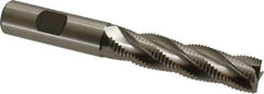 Accupro - 5/8" Diam, Fine Pitch, 2-1/2" LOC, 4 Flute Powdered Metal Corner Chamfer Roughing End Mill - Uncoated, 4-5/8" OAL, 5/8" Shank Diam, Single End, Centercutting, 30° Helix - USA Tool & Supply