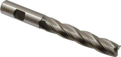 Accupro - 5/8" Diam, Fine Pitch, 3-1/8" LOC, 4 Flute Powdered Metal Corner Chamfer Roughing End Mill - Uncoated, 5-1/4" OAL, 5/8" Shank Diam, Single End, Centercutting, 30° Helix - USA Tool & Supply