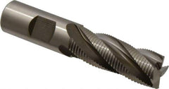 Accupro - 3/4" Diam, Fine Pitch, 2" LOC, 4 Flute Powdered Metal Corner Chamfer Roughing End Mill - Uncoated, 3-3/4" OAL, 3/4" Shank Diam, Single End, Centercutting, 30° Helix - USA Tool & Supply