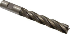 Accupro - 3/4" Diam, Fine Pitch, 4-1/8" LOC, 4 Flute Powdered Metal Corner Chamfer Roughing End Mill - Uncoated, 6-3/8" OAL, 3/4" Shank Diam, Single End, Centercutting, 30° Helix - USA Tool & Supply