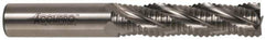 Accupro - 1/2" Diam, Coarse Pitch, 1-1/4" LOC, 4 Flute Powdered Metal Corner Chamfer Roughing End Mill - Uncoated, 3-1/4" OAL, 1/2" Shank Diam, Single End, Centercutting, 30° Helix - USA Tool & Supply