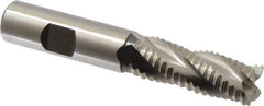 Accupro - 5/8" Diam, Coarse Pitch, 1-5/8" LOC, 4 Flute Powdered Metal Corner Chamfer Roughing End Mill - Uncoated, 3-3/4" OAL, 5/8" Shank Diam, Single End, Centercutting, 30° Helix - USA Tool & Supply