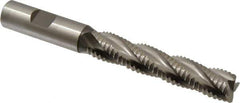 Accupro - 5/8" Diam, Coarse Pitch, 3-1/8" LOC, 4 Flute Powdered Metal Corner Chamfer Roughing End Mill - Uncoated, 5-1/4" OAL, 5/8" Shank Diam, Single End, Centercutting, 30° Helix - USA Tool & Supply