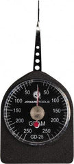 Jonard Tools - 0.55 Lb. Capacity, Mechanical Tension and Compression Force Gage - 10 gf Resolution, Aluminum Housing - USA Tool & Supply