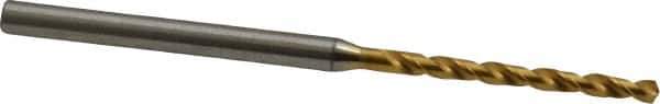 OSG - 1.99898mm 130° Vanadium High Speed Steel Jobber Drill - TiN Finish, Right Hand Cut, Spiral Flute, Straight Shank, 56mm OAL, Standard Point - USA Tool & Supply