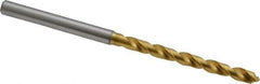OSG - 3.50012mm 130° Vanadium High Speed Steel Jobber Drill - TiN Finish, Right Hand Cut, Spiral Flute, Straight Shank, 71mm OAL, Standard Point - USA Tool & Supply