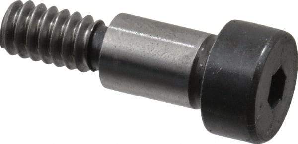 Holo-Krome - 1/4" Shoulder Diam x 3/8" Shoulder Length, #10-24 UNRC, Hex Socket Shoulder Screw - 8 Alloy Steel, Uncoated, 0.357 to 3/8" Head Diam - USA Tool & Supply