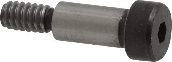 Holo-Krome - 1/4" Shoulder Diam x 1/2" Shoulder Length, #10-24 UNRC, Hex Socket Shoulder Screw - 8 Alloy Steel, Uncoated, 0.357 to 3/8" Head Diam - USA Tool & Supply